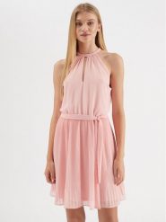 Vila Sukienka codzienna Juliette 14083808 Różowy Regular Fit. Czerwone sukienki damskie Vila, bez wzorów, z syntetyku, bez ramiączek. Za 139.99 zł.