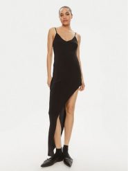 One Teaspoon Sukienka koktajlowa Goldie 26319 Czarny Slim Fit. Czarne sukienki damskie One Teaspoon, bez wzorów, z wiskozy, wizytowe, bez ramiączek. Za 399.99 zł.