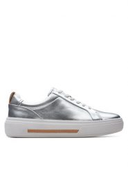 Clarks Sneakersy Hollyhock Walk 26176310 Srebrny. Szare obuwie sportowe damskie Clarks, ze skóry, bez zapięcia. Za 349.99 zł.