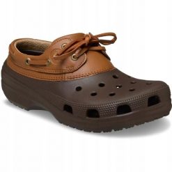 Półbuty Dla Dorosłych Crocs Classic Islander. Brązowe półbuty damskie Crocs, bez wzorów, z materiału, bez obcasa, bez zapięcia. Za 299.99 zł.