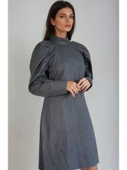 Monki Sukienka w kolorze antracytowym rozmiar: S. Czarne sukienki damskie Monki, bez wzorów, z bawełny, bez ramiączek. Za 106.13 zł.