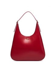 Calvin Klein Torebka Ck Medium Shoulder Bag LV04F3522G Czerwony. Czerwone torebki klasyczne damskie Calvin Klein, ze skóry, bez dodatków. Za 569.99 zł.