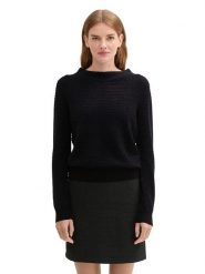 Tom Tailor Sweter w kolorze czarnym rozmiar: XL. Czarne swetry klasyczne damskie Tom Tailor, xl, z bawełny, bez kołnierzyka. Za 123.25 zł.