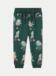 NAME IT Spodnie dresowe Larsen 13232067 Zielony Regular Fit. Zielone spodnie dresowe chłopięce Name it, z bawełny. Za 59.99 zł.