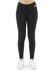 Legginsy z bawełna z krój slim na co dzień. Czarne legginsy damskie LEONE 1947 APPAREL, xs, bez wzorów, z bawełny. Za 164.19 zł.