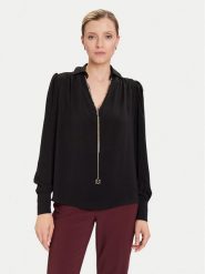 Rinascimento Bluzka CFC0125721003 Czarny Regular Fit. Czarne bluzki damskie Rinascimento, l, bez wzorów, z syntetyku, bez kołnierzyka, bez ramiączek. Za 429.99 zł.