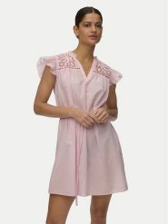 Vero Moda Sukienka letnia Line 10346970 Różowy jasny Oversize. Czerwone sukienki damskie Vero Moda, bez wzorów, z bawełny, bez ramiączek. Za 159.99 zł.