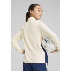 Młodzieżowa bluza treningowa z zamkiem 1/4 Portugalia PUMA. Brązowa bluzy damskie Puma, l, bez wzorów, bez kaptura. Za 309.00 zł.