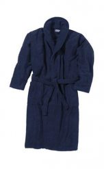 Szlafrok Beco z kołnierzem ciemnoniebieski. Niebieskie szlafroki damskie 47 Brand, bez wzorów, z tkaniny, bez kaptura. Za 375.99 zł.