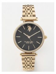 U.S. Polo Assn. Zegarek kwarcowy w kolorze złoto-czarnym rozmiar: onesize. Czarne, analogowe zegarki damskie U.S. Polo Assn., ze stali. Za 252.99 zł.