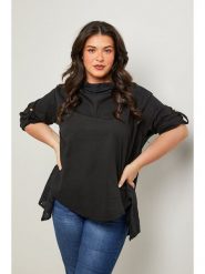 Curvy Lady Bluzka w kolorze czarnym rozmiar: 40/42. Czarne bluzki damskie Curvy Lady, bez wzorów, klasyczne, bez kołnierzyka, bez ramiączek. Za 114.17 zł.