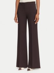 Rinascimento Spodnie palazzo CFC0130163003 Brązowy ciemny Wide Leg. Brązowe spodnie materiałowe damskie Rinascimento, bez wzorów, z materiału. Za 449.99 zł.