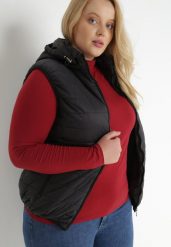 Czarna Kamizelka Pikowana Lass. Czarne kamizelki damskie Born2be, plus size, bez wzorów, bez kaptura. Za 149.99 zł.