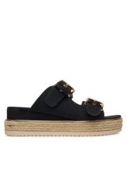 JENNY Espadryle LB-P1434-YLD Czarny. Czarne espadryle damskie Jenny, bez wzorów, z materiału, bez obcasa. Za 109.99 zł.