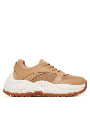 Armani Exchange Sneakersy XW002227 AF21430 U6149 Beżowy. Brązowe obuwie sportowe damskie Armani Exchange, ze skóry, bez zapięcia. Za 859.99 zł.