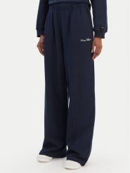 Tommy Hilfiger Spodnie dresowe Script WW0WW48784 Granatowy Relaxed Fit. Niebieskie spodnie dresowe damskie Tommy Hilfiger, l, bez wzorów, z bawełny. Za 649.99 zł.