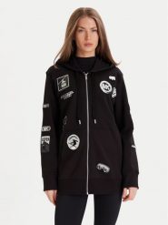 MICHAEL Michael Kors Bluza MF551WQ4MY Czarny Relaxed Fit. Czarne bluzy damskie MICHAEL Michael Kors, xxs, bez wzorów, z bawełny, bez kaptura. Za 529.99 zł.