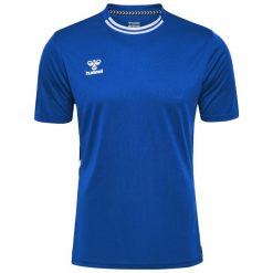 Koszulka Hummel Playful. Niebieskie koszulki damskie Hummel, bez wzorów, bez kołnierzyka, bez ramiączek. Za 137.00 zł.