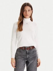 Tommy Jeans Golf Essential DW0DW21672 Écru Regular Fit. Golfy damskie Tommy Jeans, l, bez wzorów, z bawełny, bez ramiączek. Za 389.99 zł.