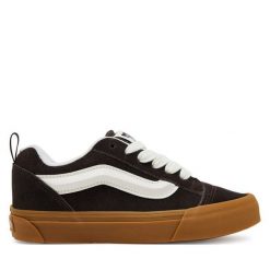 Tenisówki Vans. Brązowe trampki damskie Vans, bez wzorów, bez zapięcia. Za 219.99 zł.