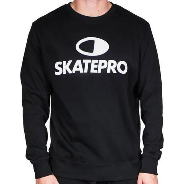Odzież Bluza sportowa unisex SkatePro Crew Neck - L - Czarny. Czarna bluzy damskie SKATEPRO, na zimę, l, bez wzorów, bez kaptura. W wyprzedaży za 119.99 zł.