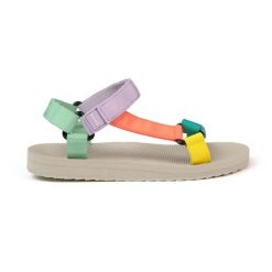 Sandały trekkingowe TYN z podwójnym zapięciem na rzep – oddychające, wygodne i l. Niebieskie sandały damskie Izas, bez wzorów, bez obcasa, bez zapięcia. W wyprzedaży za 226.04 zł.