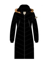 Canadian Peak Płaszcz zimowy "Capucineak" w kolorze czarnym rozmiar: L. Czarne płaszcze damskie Canadian Peak, na zimę, l, bez wzorów, z puchu, bez kaptura. Za 216.95 zł.