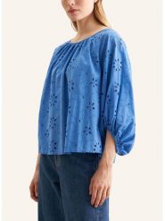 Seidensticker Bluzka w kolorze niebieskim rozmiar: 38. Niebieskie bluzki damskie Seidensticker, bez wzorów, bez kołnierzyka, bez ramiączek. Za 230.00 zł.