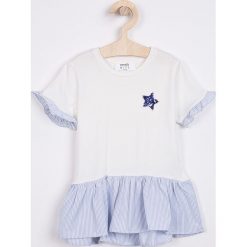 Trendyol - Tunika dziecięca 98-128 cm. Szare bluzki i koszule dziewczęce Trendyol, z bawełny, z krótkim rękawem, mini, proste. W wyprzedaży za 59.90 zł.