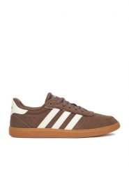Adidas Sneakersy BREAKNET SLEEK JR6905 Brązowy. Brązowe obuwie sportowe damskie Adidas, ze skóry, bez zapięcia. Za 259.99 zł.