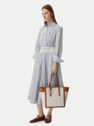 Tommy Hilfiger Torebka Th Script Tote Canvas AW0AW18829 Kremowy. Białe torebki klasyczne damskie Tommy Hilfiger, z materiału, bez dodatków. Za 1,099.00 zł.