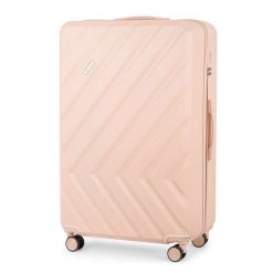 Walizka podróżna duża XL twarda SOLIER KYOTO 1071 beżowa 28'. Brązowe walizki bez wzorów, duże. Za 189.90 zł.