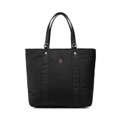 Torebka Tommy Hilfiger. Czarne shopper bag Tommy Hilfiger, bez wzorów, bez dodatków. Za 539.99 zł.