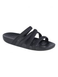 Crocs Klapki "Splash" w kolorze czarnym rozmiar: 34/35. Czarne klapki damskie Crocs, bez wzorów, z otwartym noskiem, bez obcasa, bez zapięcia. Za 87.61 zł.