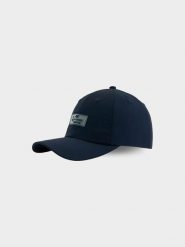 4F Czapka z daszkiem strapback uniseks - granatowa L/XL (60cm). Niebieskie czapki z daszkiem damskie 4F, bez wzorów. Za 59.99 zł.