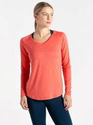 Dare 2b Koszulka sportowa "Discern" w kolorze pomarańczowym rozmiar: 44. Pomarańczowe koszulki sportowe damskie Dare 2b, bez wzorów, z materiału, bez ramiączek, outdoorowe. Za 56.53 zł.