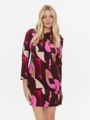 Marella Sukienka codzienna Nizza 2332261336200 Bordowy Regular Fit. Czerwone sukienki damskie Marella, bez wzorów, z syntetyku, bez ramiączek. Za 529.99 zł.