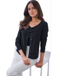 Heine Kardigan w kolorze czarnym rozmiar: 34. Czarne kardigany damskie Heine, bez wzorów. Za 78.99 zł.