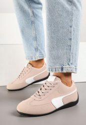 Różowe Sneakersy w Stylu Kultowych Tenisówek Virritia. Czerwone obuwie sportowe casual damskie Born2be, z jeansu, tenisowe. Za 84.99 zł.
