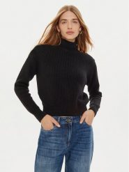 Guess Golf Zylee W4BR39 Z2WX0 Czarny Regular Fit. Czarne golfy damskie Guess, s, z aplikacjami, z syntetyku, bez ramiączek. Za 199.99 zł.