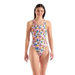 Strój kąpielowy Arena Desert Swimsuit Swim Tech Back. Białe stroje jednoczęściowe Arena, bez wzorów. Za 249.99 zł.