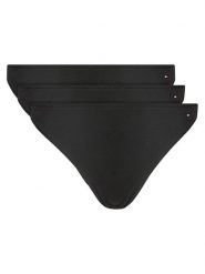 Tommy Hilfiger Komplet 3 par stringów UW0UW05752 Czarny. Czarne komplety bielizny Tommy Hilfiger, bez wzorów, z bawełny. Za 89.99 zł.