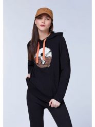 Chiemsee Bluza "Zwiko" w kolorze czarnym rozmiar: L. Czarne bluzy damskie Chiemsee, l, bez wzorów, z kapturem. Za 121.99 zł.