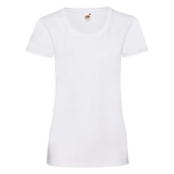 Koszulka Damska Valueweight 160. Białe bluzki damskie Fruit of the Loom, xl, bez wzorów, bez kołnierzyka, bez ramiączek. Za 48.99 zł.
