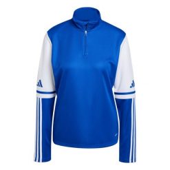 Bluza damska adidas Squadra 25 Training Top. Niebieskie bluzy damskie Adidas, na zimę, bez wzorów, z tkaniny, bez kaptura. Za 131.99 zł.