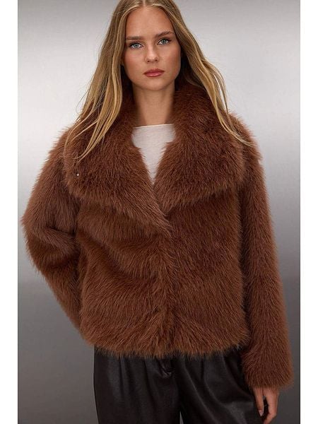 Trendyol Kurtka pluszowa w kolorze brązowym rozmiar: S. Brązowe kurtki damskie Trendyol, s, bez wzorów, bez kaptura. Za 122.38 zł.