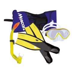 Zestaw Do Nurkowania Mosconi Bora Junior Snorkeling Trio – Rozmiar Xxs. Żółte rurki damskie MOSCONI, bez wzorów. Za 253.14 zł.
