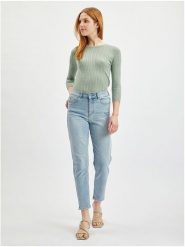 Orsay Dżinsy - Tapered fit - w kolorze błękitnym rozmiar: 32. Niebieskie jeansy damskie Orsay, z podwyższonym stanem. Za 91.34 zł.