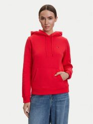 Tommy Jeans Bluza DW0DW19958 Czerwony Regular Fit. Czerwone bluzy damskie Tommy Jeans, l, bez wzorów, z bawełny, bez kaptura. Za 329.99 zł.