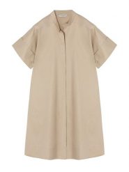 TATUUM Sukienka "Aliati" w kolorze beżowym rozmiar: 44. Brązowe sukienki damskie TATUUM, bez wzorów, z bawełny, bez ramiączek. Za 176.91 zł.